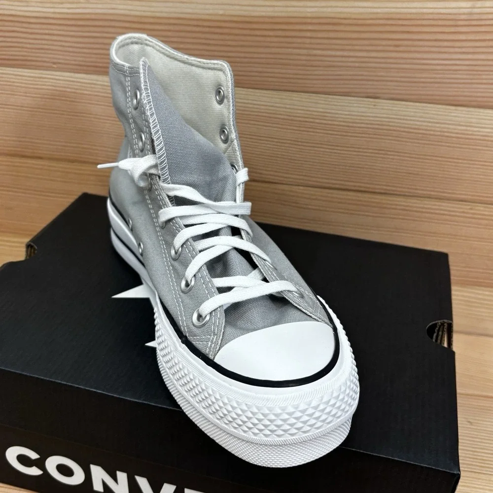 Converse Chuck Taylor All Star Lift Platform Hi Gray Sneakers Womens Sz 8